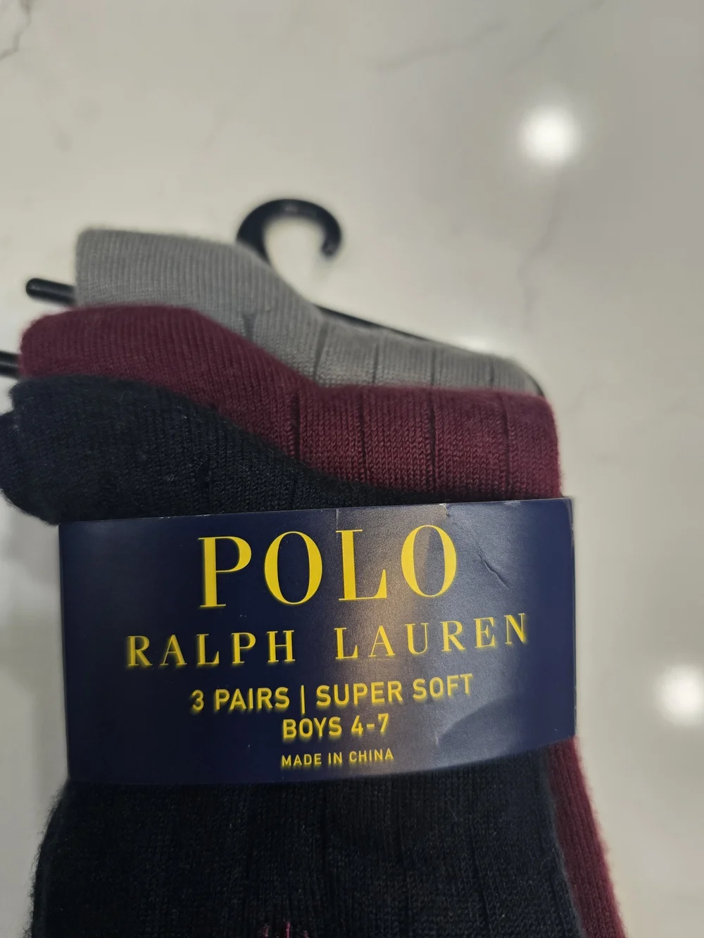 Polo by Ralph Lauren Boys' 3-Pack Crew Socks
